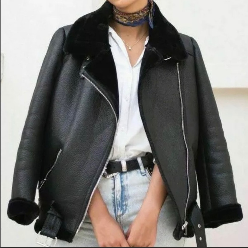 NEW Zara Oversized Biker Jacket Ashley Benson